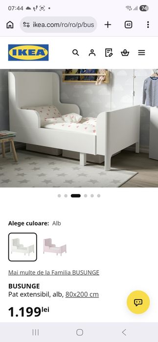 Pat copii Ikea cu tot cu saltea