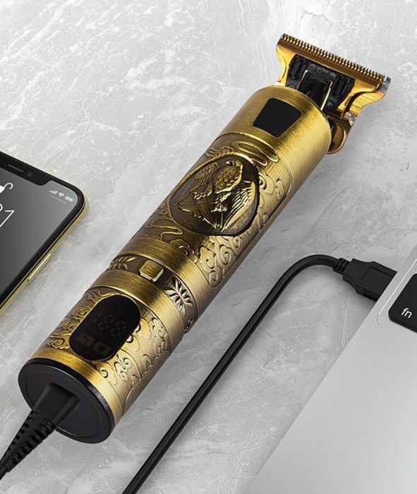 Aparat de tuns conturare Trimmer Hair Clippers incarcare USB afisaj