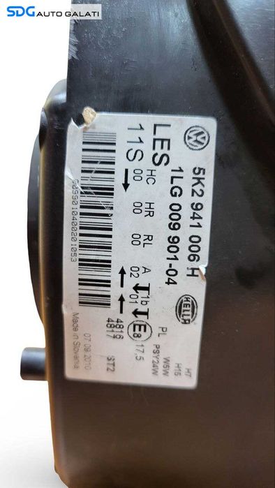 Far Dreapta Halogen Volkswagen Golf 6 2008 - 2013 Cod 5K2941006H, 1LG009901-04 [A0072]
