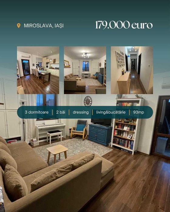 Casă 4 camere | Miroslava | Curte 430 mp | 179.000 €