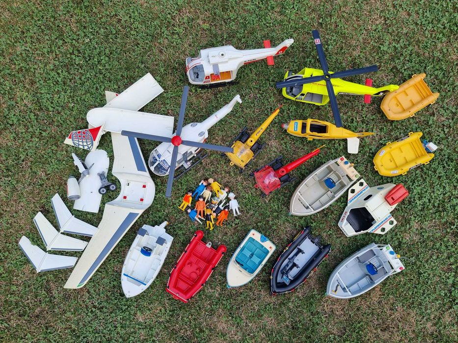 Lot jucarii Playmobil, barci, elicoptere