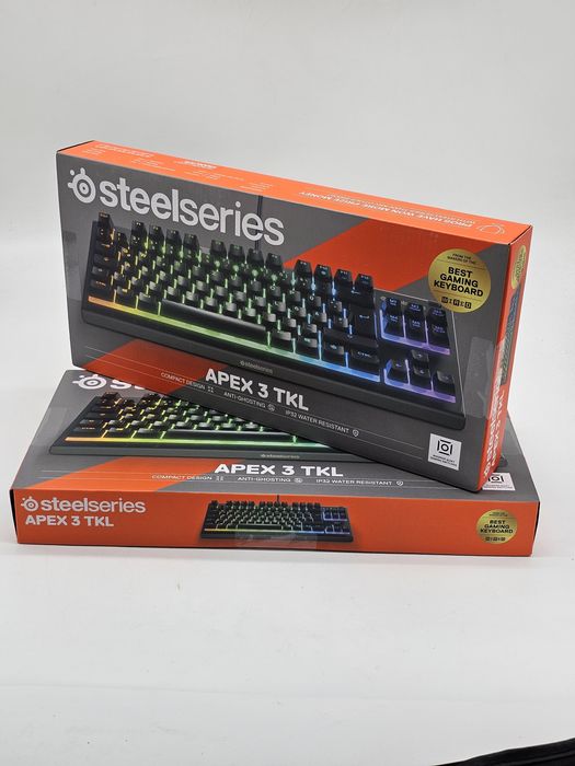 Tastatura Gaming STEELSERIES Apex 3 TKL  Whisper-Quiet Switch, Mouse SteelSeries Aerox 5