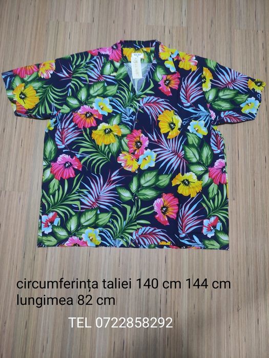 Camasa inflorata Hawaii (56)are 140-144 cm de jur împrejurul burtii lungimea 82 cm