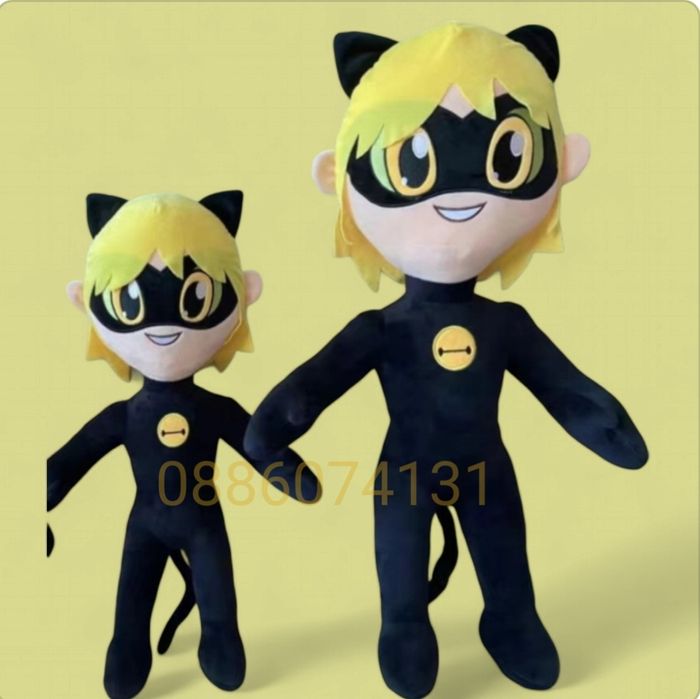 Голяма плюшена играчка Калинката и Черния Котарак