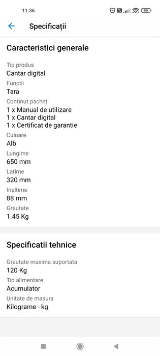 Cântar bebeluși in stare perfecta