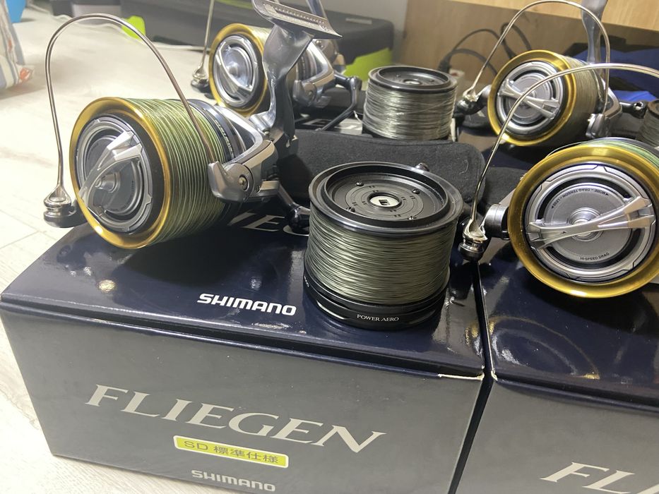 Mulinete Shimano Fliegen 35 SD similare cu shimano power aero 14000, ca noi, factura garantie