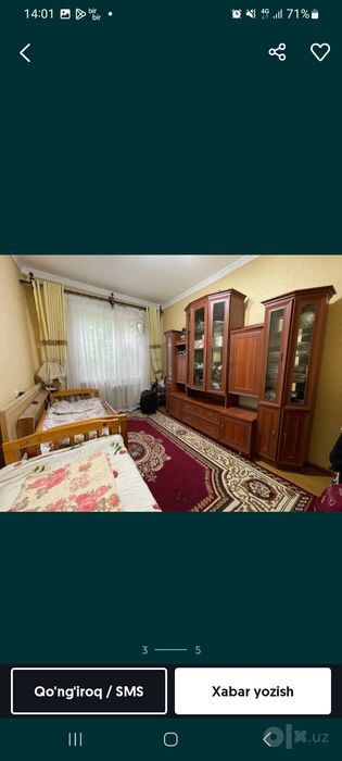 Юнусабадском районе 3х ком-я квартира продаётся