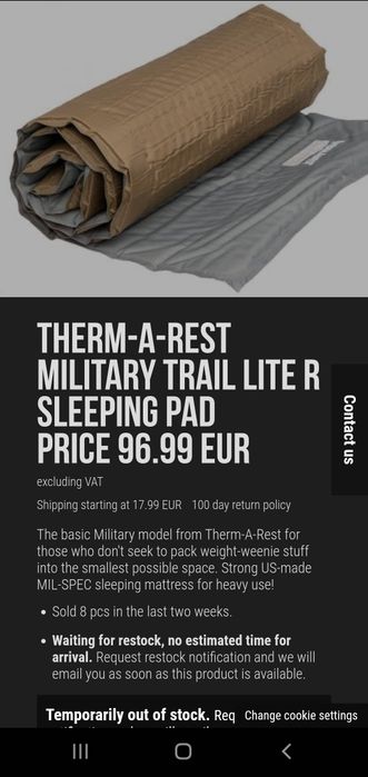 Самонадувающийся туристический коврик,.