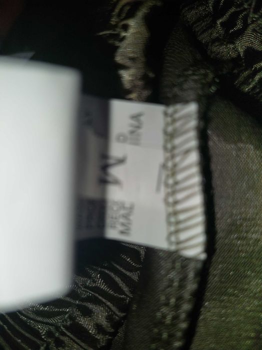 Pantaloni de vară lungi kaki satinati