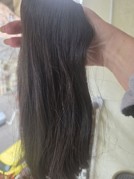 естествена славянска коса на опашка