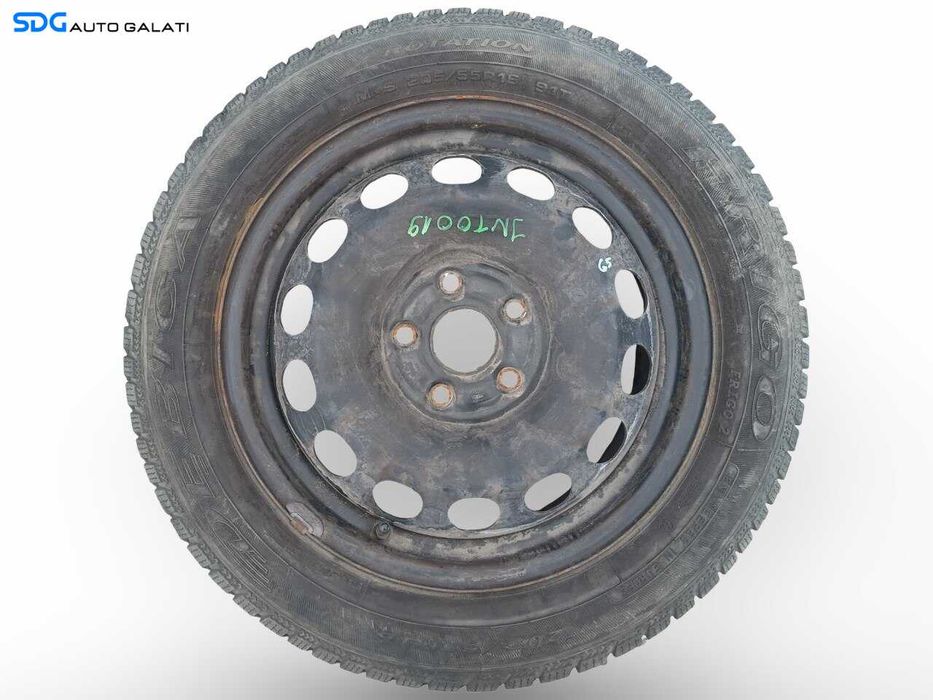 Janta Roata Rezerva Normala Tabla Otel 205 55 16 R16 M+S Volkswagen Golf 6 2008 - 2013 (1K0601027A 6 1/2JX16H2 ET50) [JNT0019]