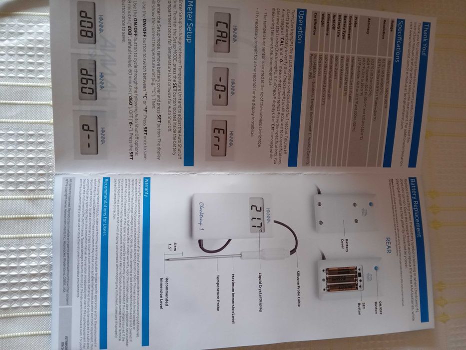 Termometru digital Hanna