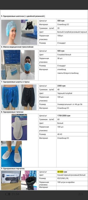 (нестерильные)Одноразовый халат для операции и процедур.