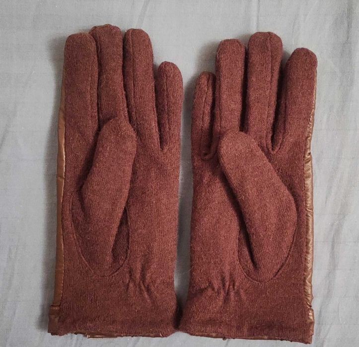 Перчатки зимние кожаные с мехом