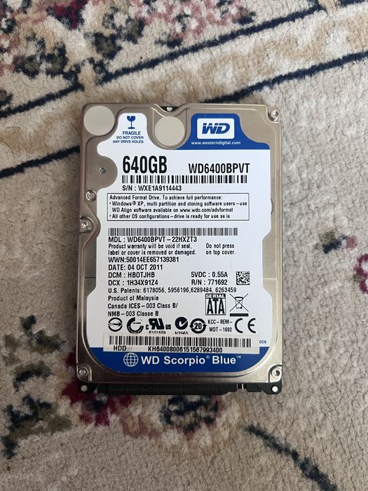 внутренний жёсткий диск на 64GB