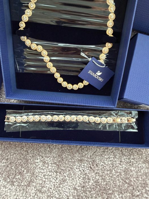 SET Swarovski Angelic auriu colier, bratara, cercei
