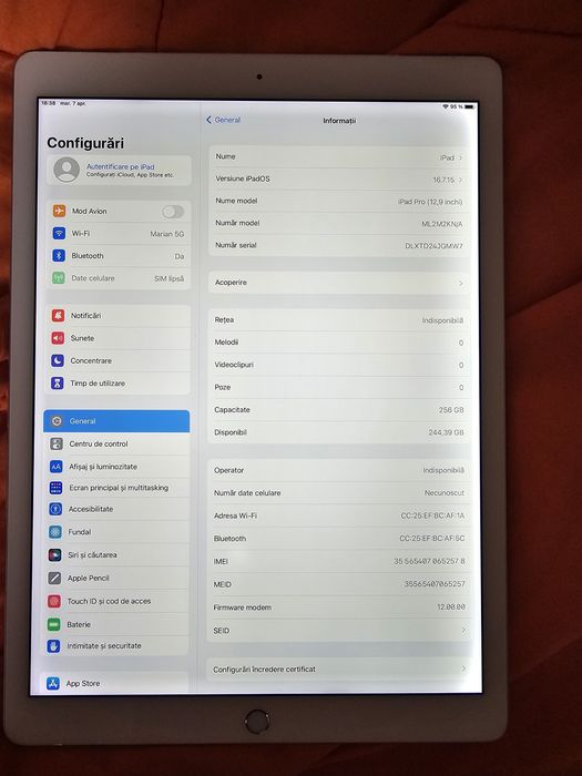 Tableta Ipad pro Ipad air Apple