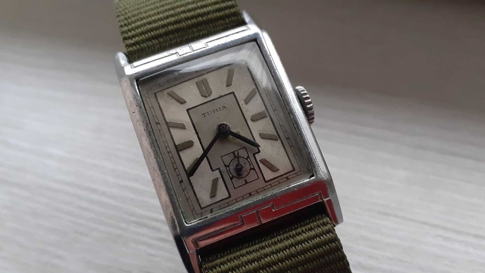 Turia tank swiss made art deco 1920 ceas mecanic vintage functional