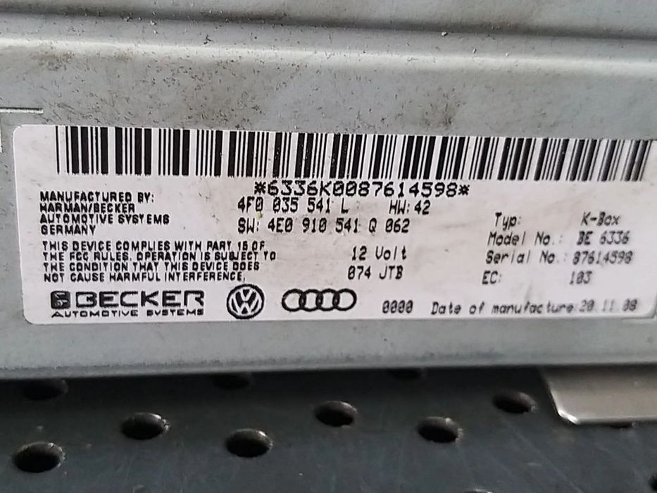 Modul control radio audi a4 b8 8k  4e0910541q