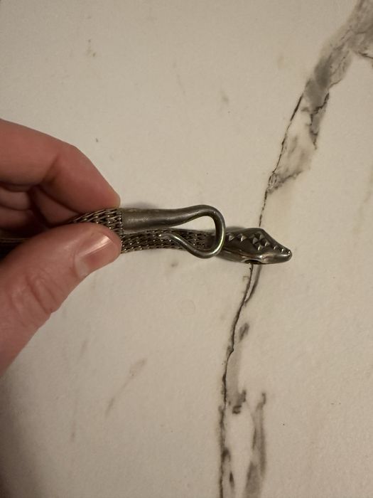 Сребърен ланец и гривна