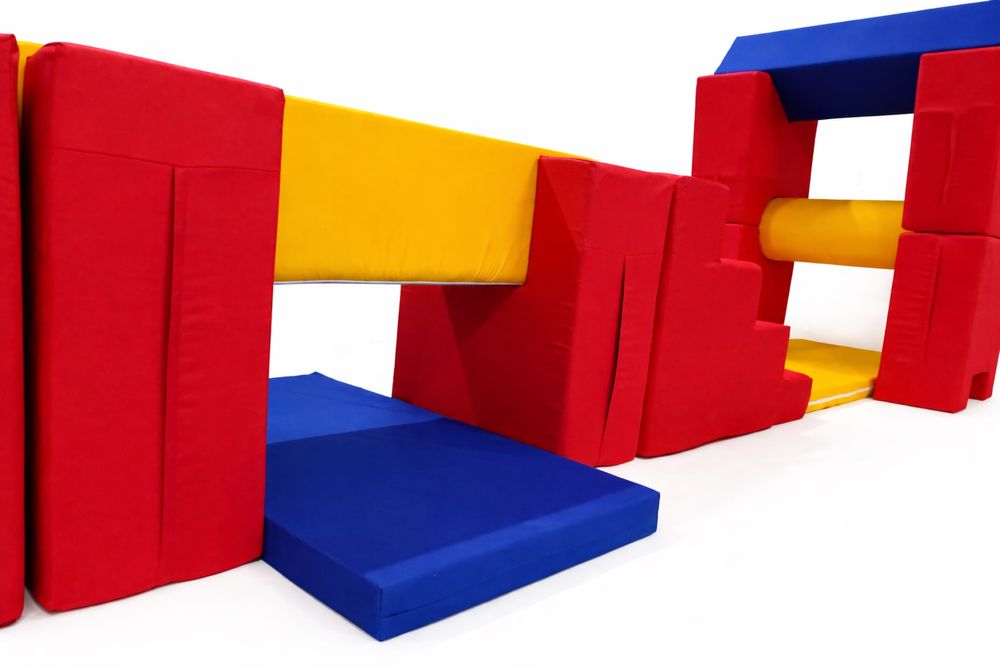 Forme geometrice din burete, loc de joaca burete, andamblu joaca spuma