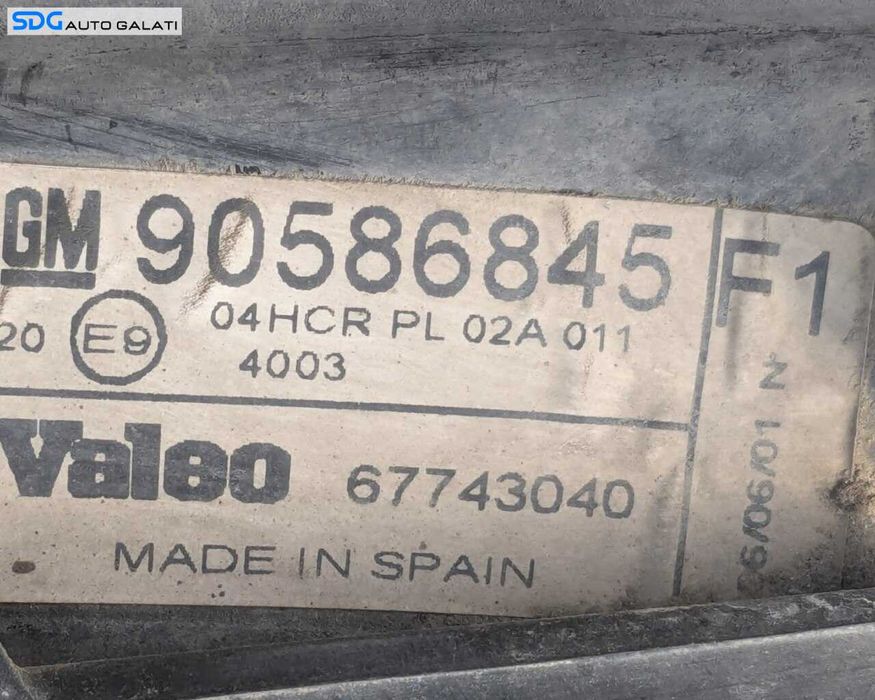 Far Dreapta Opel Vectra B 1995 - 2002 Cod 90586845 [LR5038]