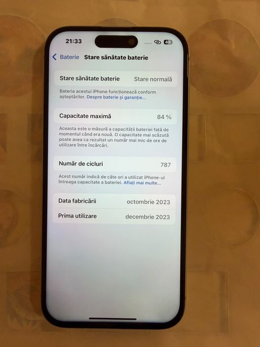 Iphone 15 verde 128 GB stare perfecta de functionare