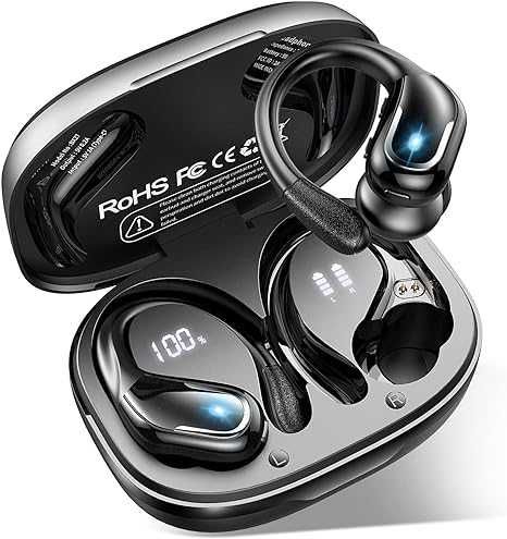 Casti Wireless Bluetooth 5.3 Ltinist Baterie 75h model BX27 Sigilate Noi, prindere dupa ureche