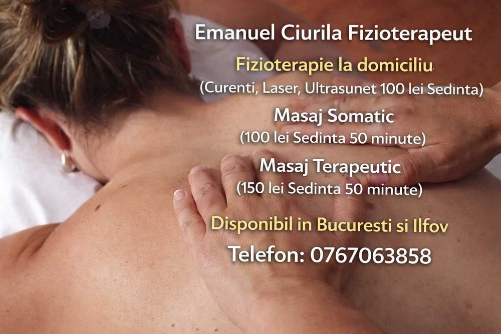 Masaj si Fizioterapie de Calitate la Domiciliu la Super OFERTA!