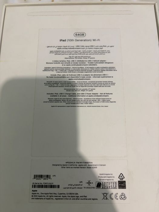 Ipad 10 Roz+ apple pencil usb-c