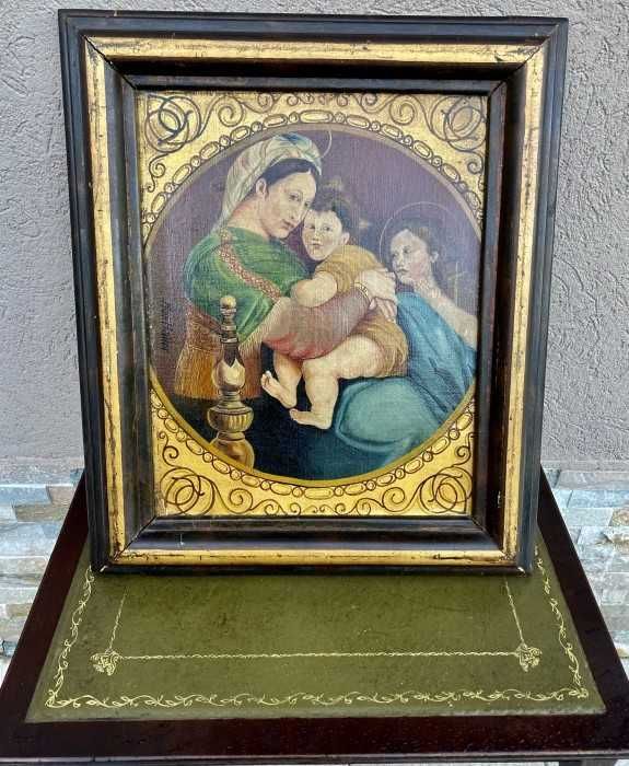 Superba pictura-ulei pe panza-Madonna della Sedia-Raphael Sanzio-Italia