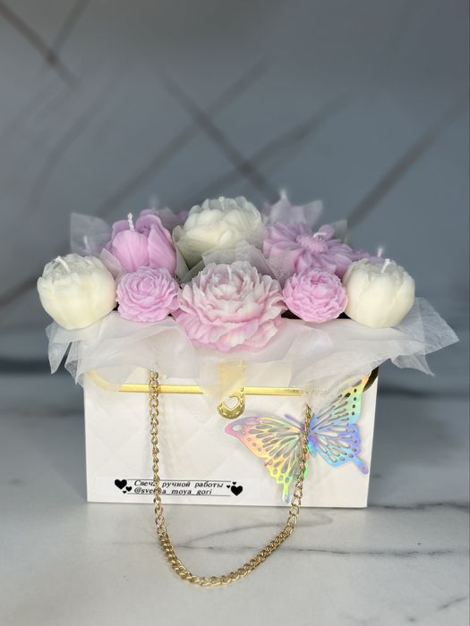 Букет из свечей, интерьерные свечи