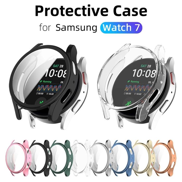 Samsung Galaxy Watch 8 7 6 / FE / Мек TPU силиконов кейс с протектор
