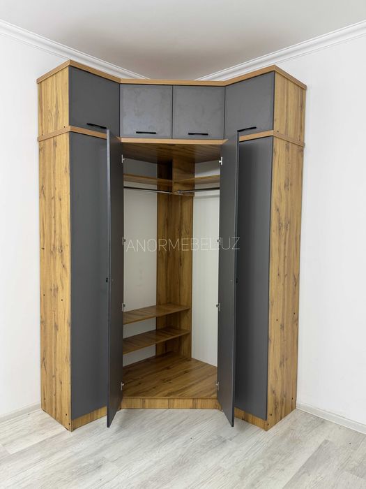 Угловой шкаф с антресолью 140