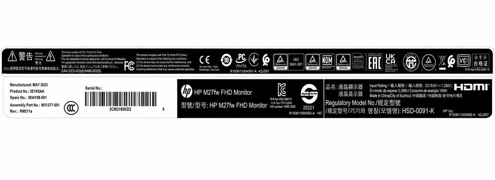 Продается HP M27fw FHD Monitor