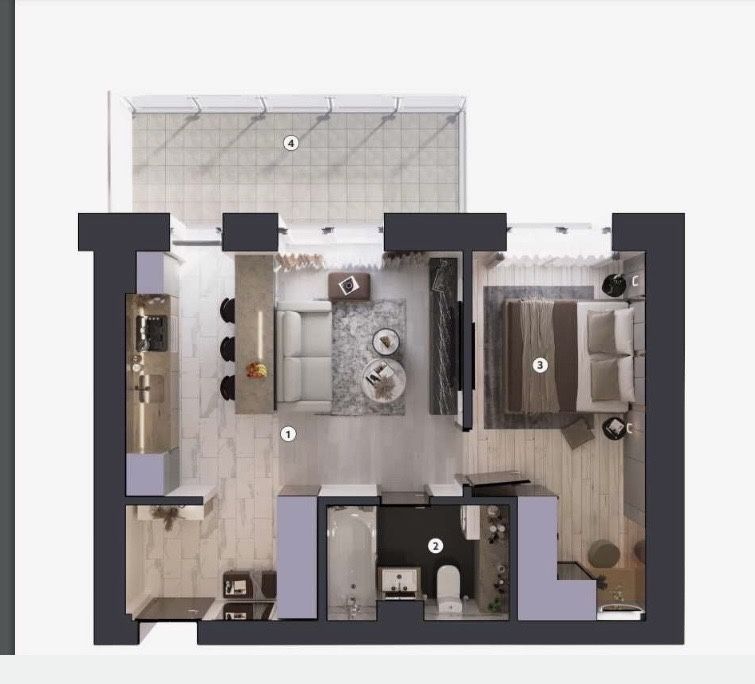 Apartament 2 camere, nemobilat si neutilat, in zona metrou N Teclu