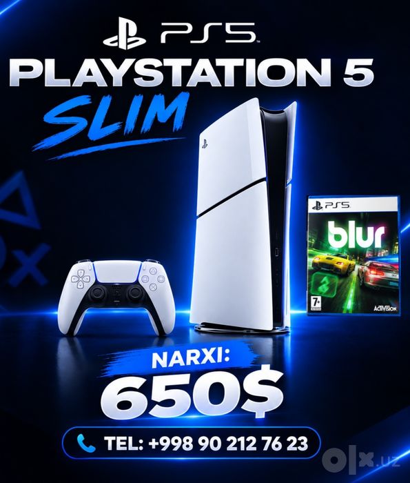 PlayStation 5 Slim 1TB (Blur uyini xam bor) 11.60 versia