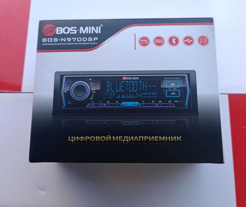 Magnitafon Bos-N970BT  Avtomagnitola – Bluetooth, DSP, 80W x4, USB