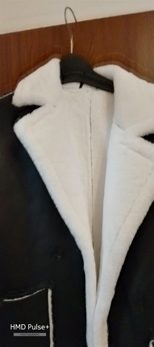 Дамско черно палто