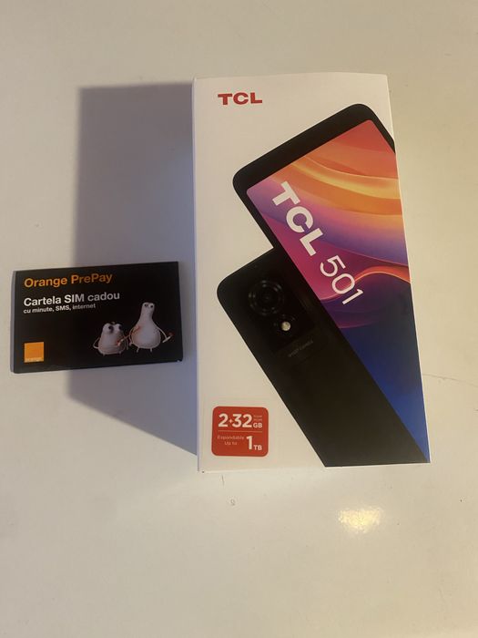 TCL 501 nou in cutie si cartela pre pay