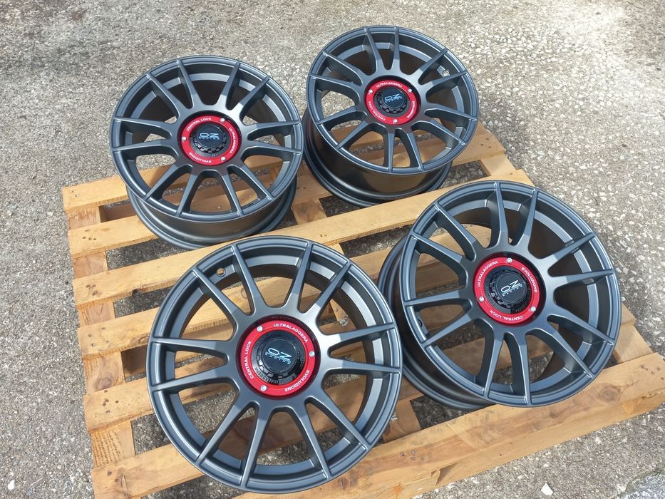 16"5х100 O.Z Матт Гънметал 7ж ет35 Audi A3 Golf4 Polo Tiago Toyota Subaru Чисто Нови.