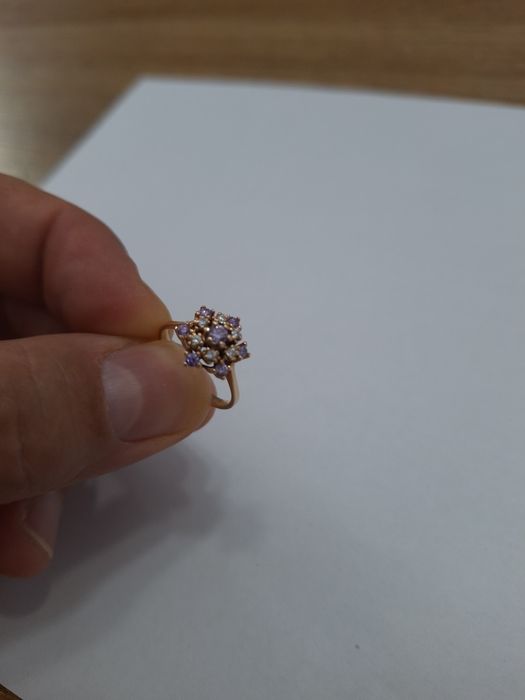 Inel aur 14 k cu pietre semiprețioase