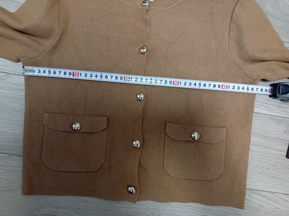 Cardigan/blazer camel/ciocolatiu