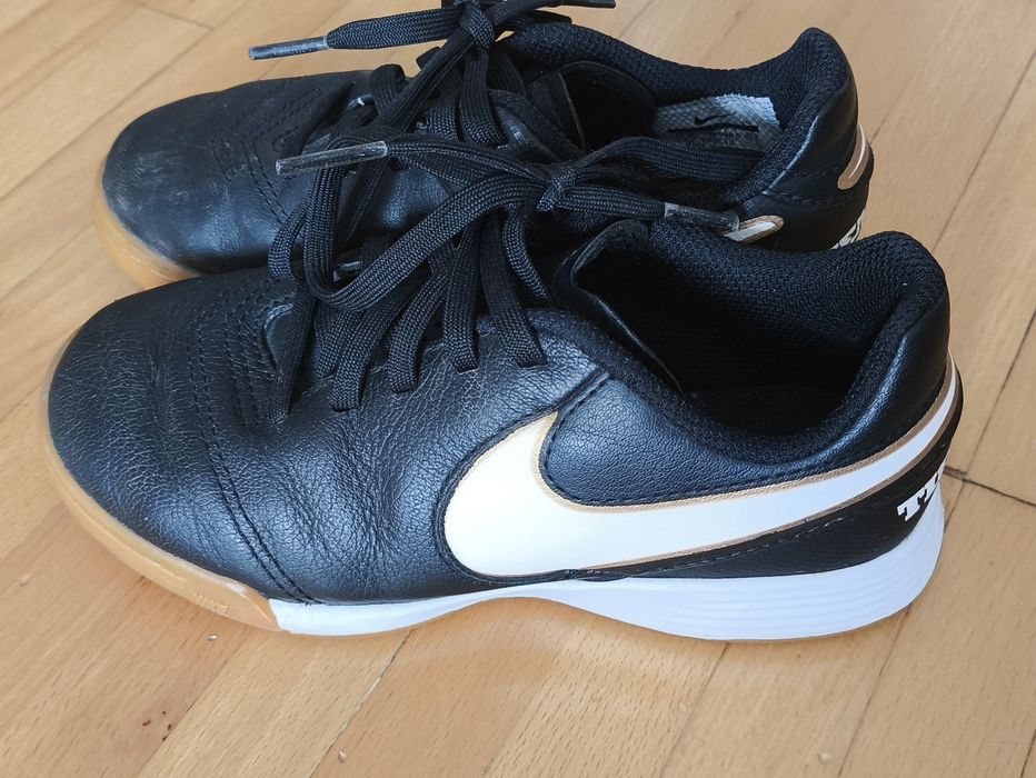 Nike Tiempo X de fotbal de piele+Puma Aparatori tibie fotbal copi