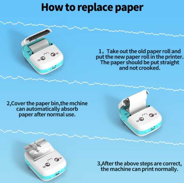 Разпродажба -60%! Преносим мини термопринтер, детски принтер