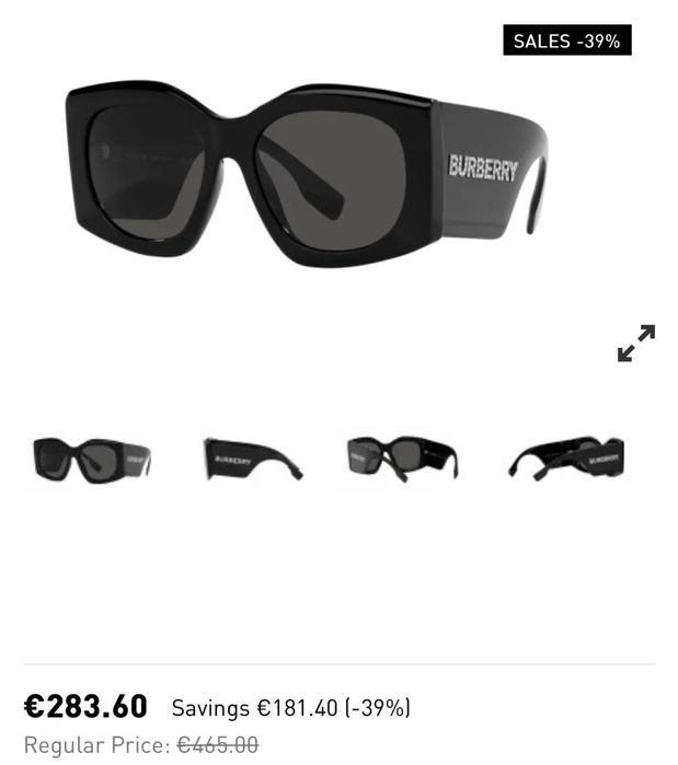 Слънчеви очила Burberry - рядък модел с камъни