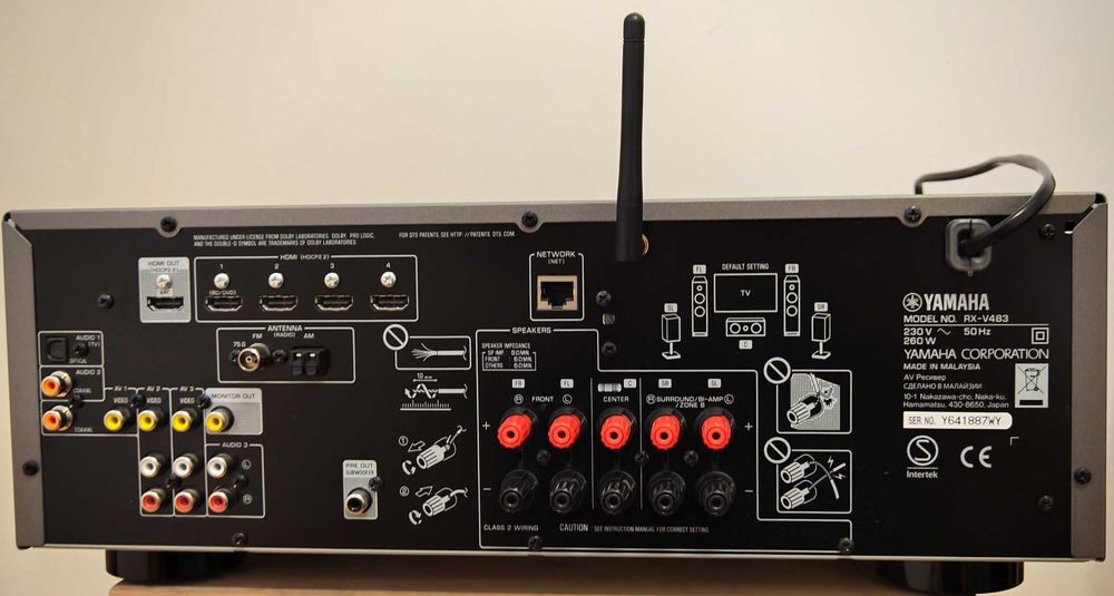 Receiver A/V YAMAHA RX-V483 & 2 Boxe Wharfedale Diamond 240