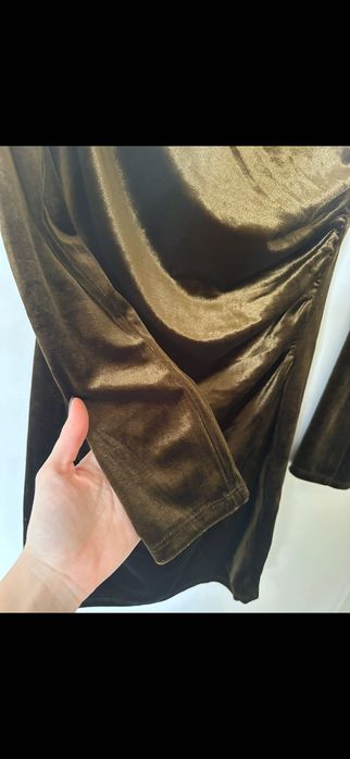 парти велурена рокля HM размер S