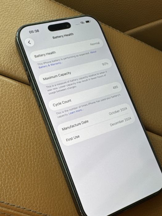 iPhone 16 PRO MAX de 1 TB cu 92% Bateria