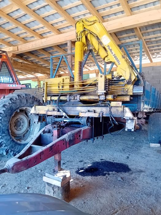 Vand remorca basculabila cu macara